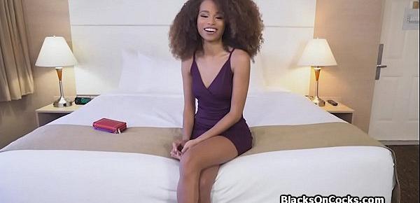  Casting beautiful curly ebony teen amateur